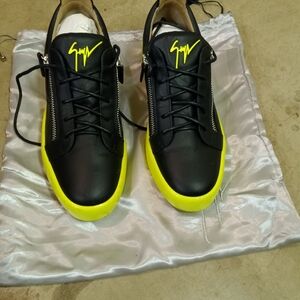 Giuseppe Zanotti Black and Yellow Sneakers
